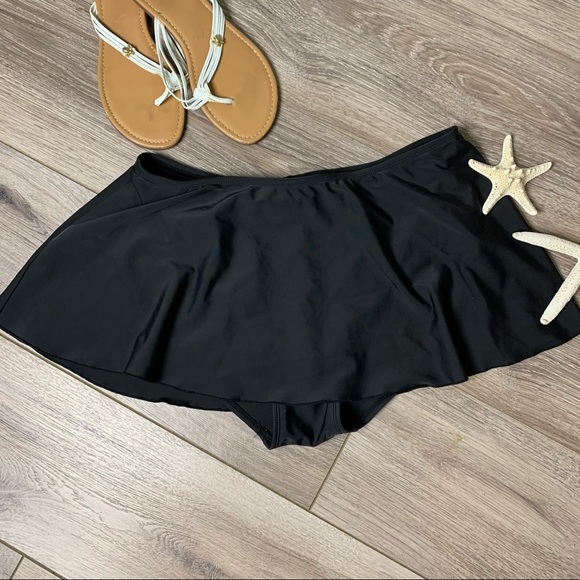 Shores Shapes black bathing suit skirt bottoms only size 12 modest - Picture 4 of 16